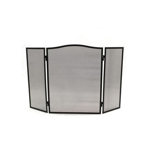 Foldable alloy steel fire screen shown open