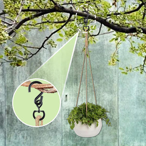 Swivel plant hanger hooks for patio baskets
