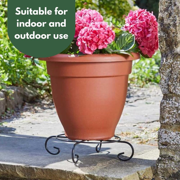 Indoor outdoor plant stand with raised design