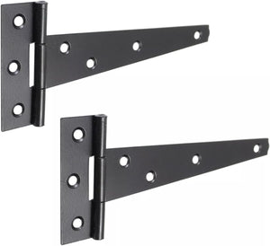 250mm black t hinge pair for garden projects
