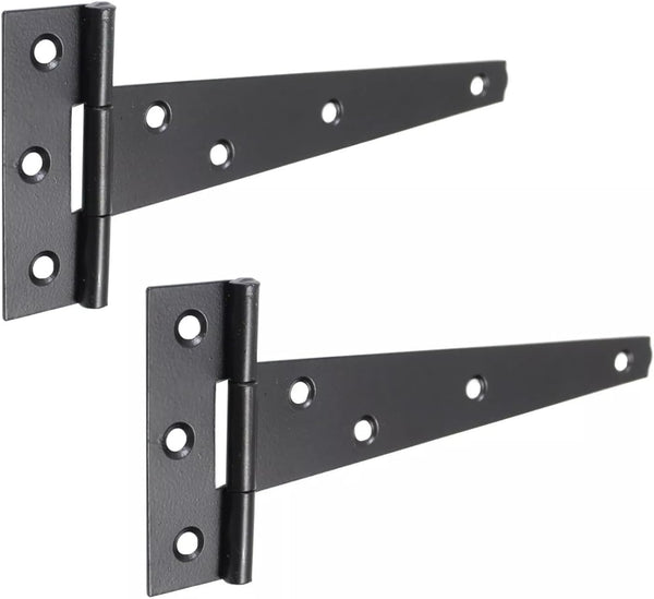250mm black t hinge pair for garden projects