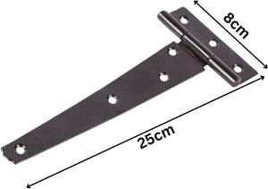 Powder coated steel t hinges for wooden gates
