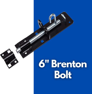 Black steel bolt lock for sheds