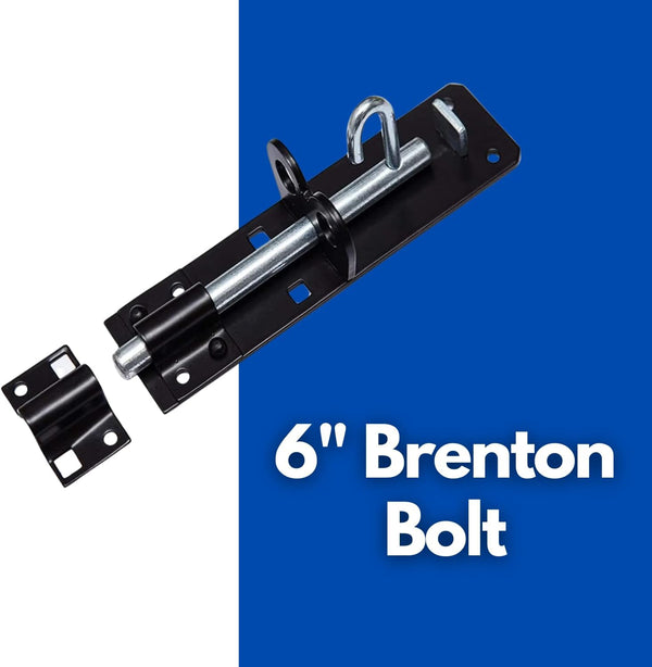 Black steel bolt lock for sheds
