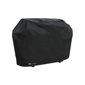 Black waterproof BBQ cover made from 600D Oxford nylon