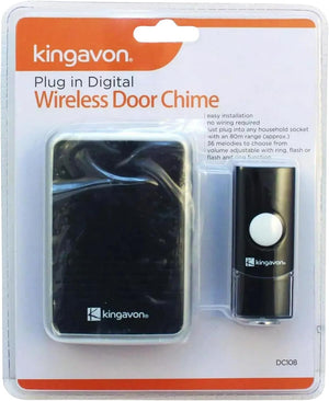 Black wireless doorbell for home entrance