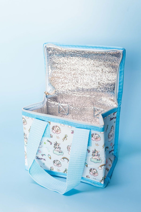 Unicorn picnic cooler bag with convenient carry handles