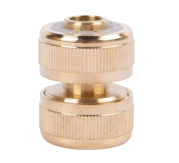 Brass garden hose connector splitter