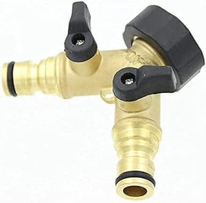 Brass garden hose manifold splitter