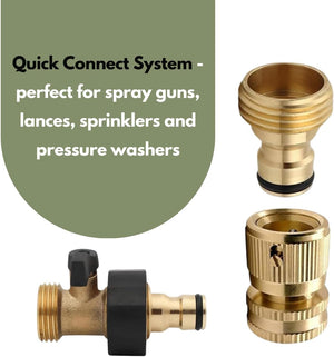 brass hose connector for outdoor watering