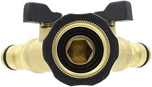 Garden watering hose splitter brass