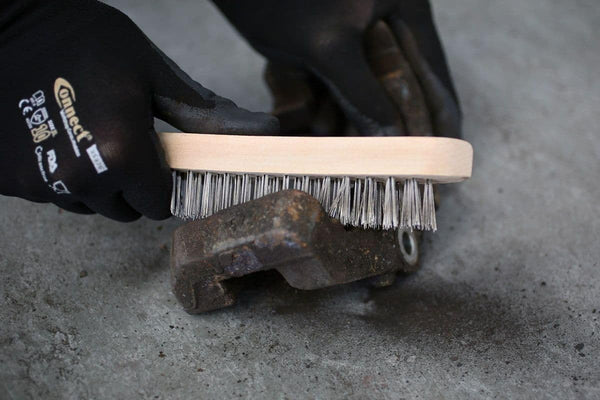 Brass wire brush for workshop use