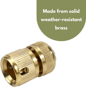 Brass hose fitting for irrigation systems