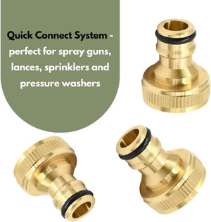 Brass BSP tap adaptor for irrigation systems