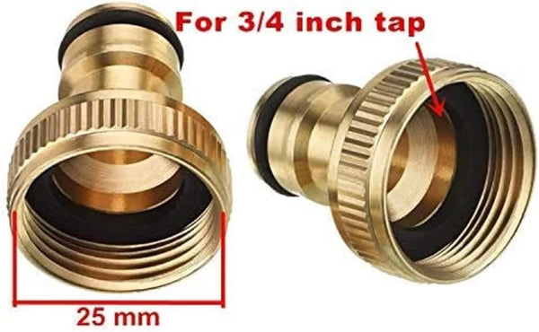 Brass garden hose tap connector