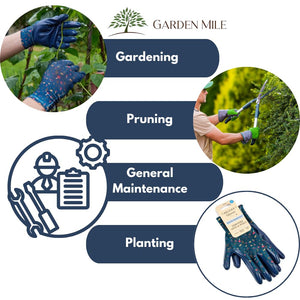 Breathable cotton grip gloves for garden work