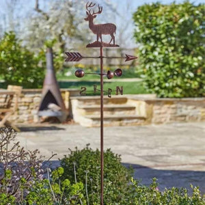 Bronze stag garden weathervane ornament