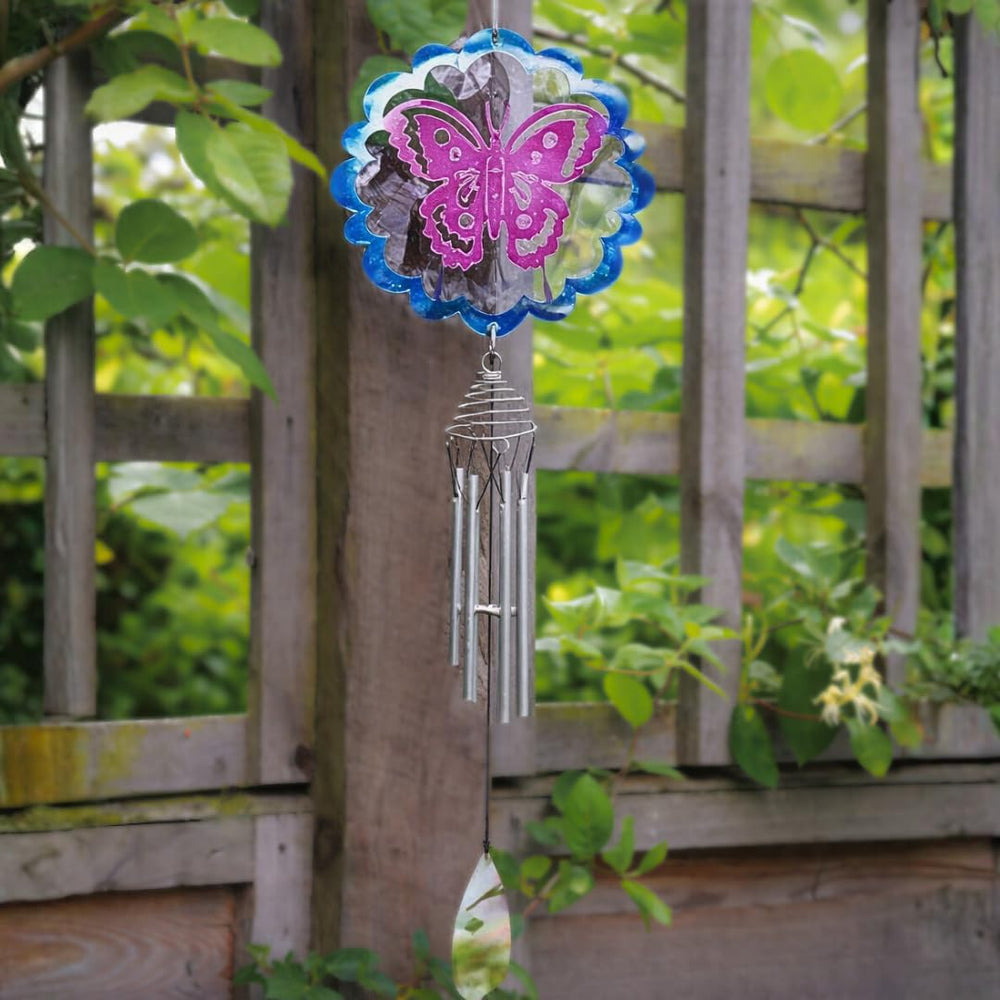Butterfly metal wind chime for garden