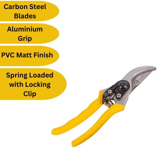Carbon steel gardening tools for trimming branches