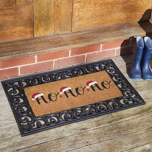 Christmas "Ho Ho Ho" Coir Non-Slip Xmas Doormat