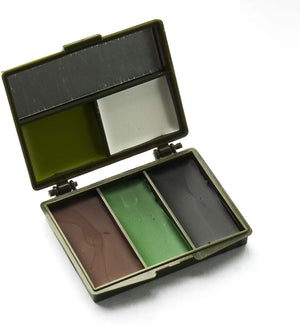 3 colour camouflage face paint kit with mirror