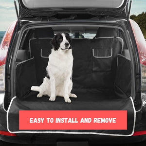 Non slip car boot liner shown installed