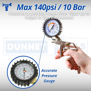 air compressor tyre inflator with gauge