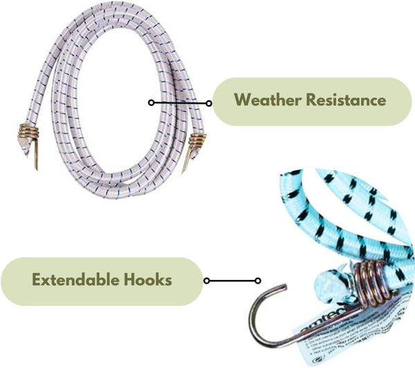Heavy duty elastic strap for camping and travel gear