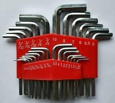 Hex Key Set with Chrome Finish