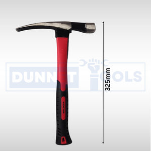 Heavy-duty masonry hammer for bricklaying and construction work.