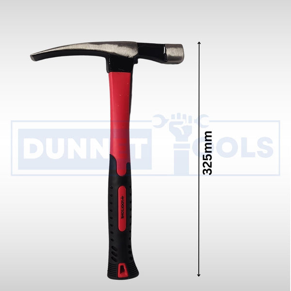 Heavy-duty masonry hammer for bricklaying and construction work.
