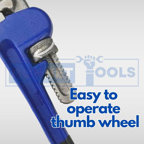 Adjustable plumbing wrench with ergonomic I-beam handle.