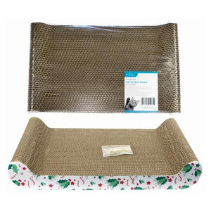 Cat scratcher bed made from corrugated paper and wood
