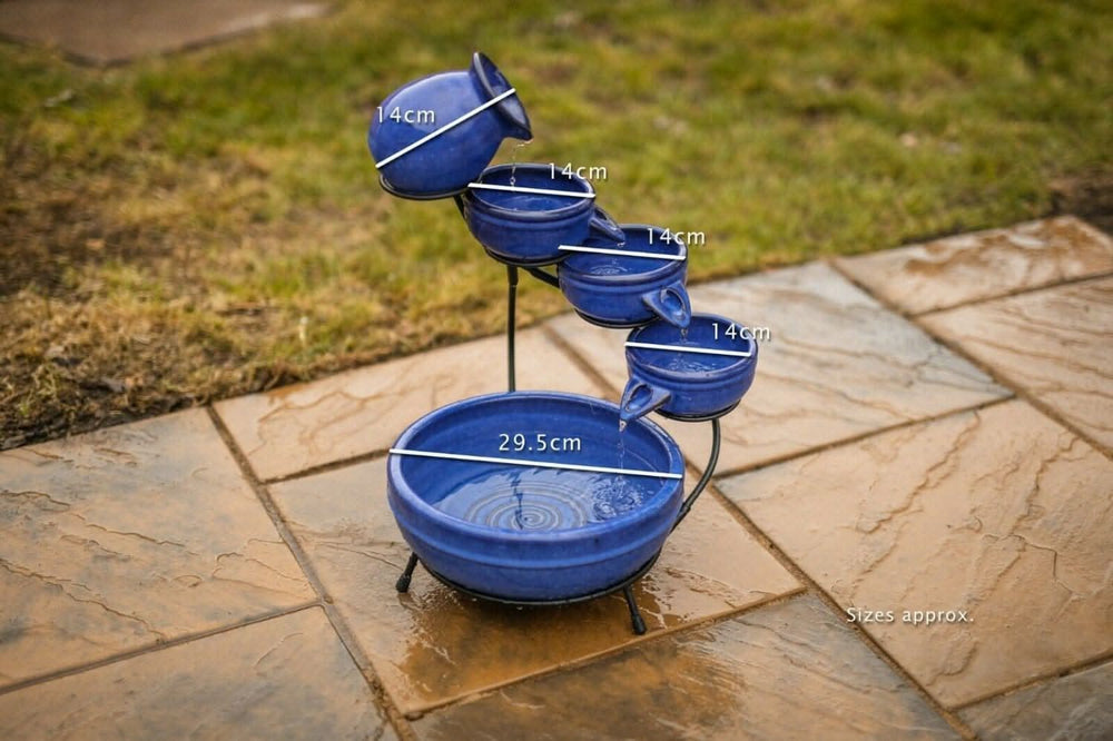 Ceramic Cascade Solar Water Feature