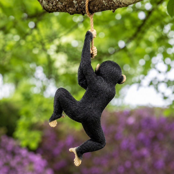 Swinging Resin Monkey Garden Tree Ornament