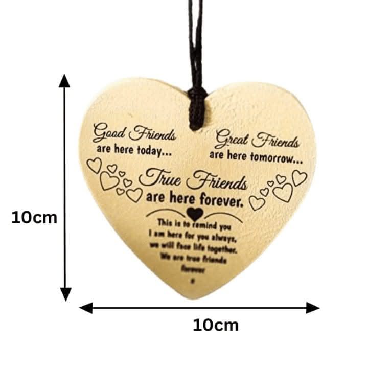 Rustic Wooden Love Heart Friendship Plaque
