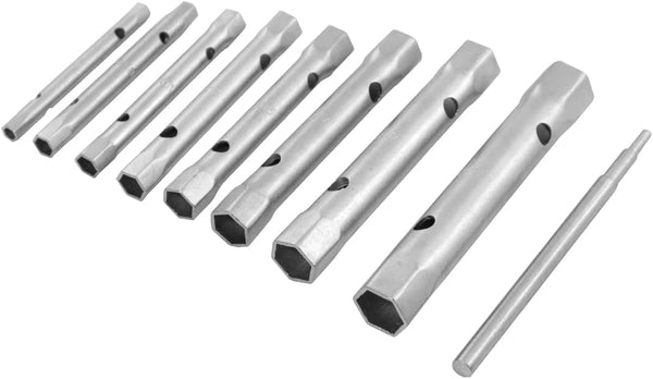 Metric tubular spanner kit for mechanics