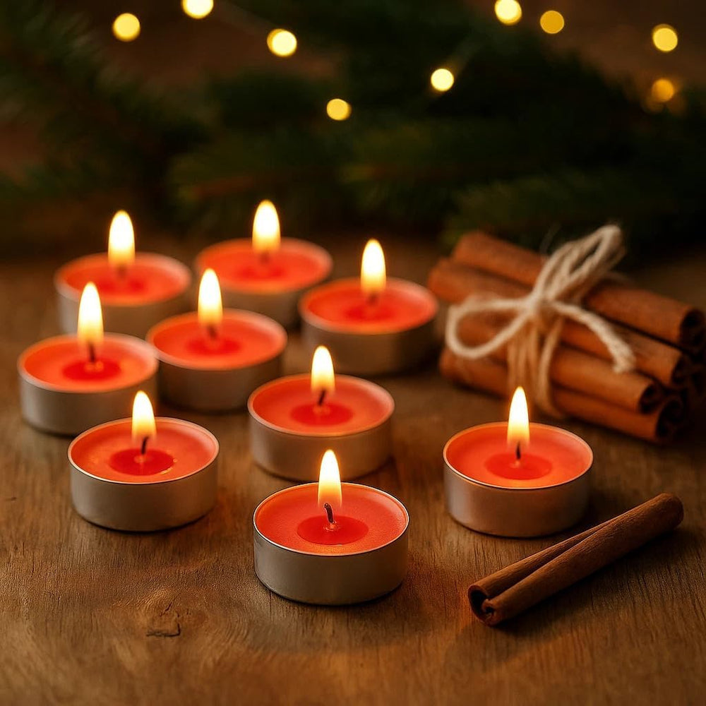 Pack of 25 cinnamon scented tealight candles
