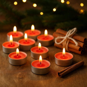 Pack of 25 cinnamon scented tealight candles