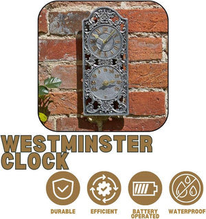 Traditional outdoor quartz wall clock