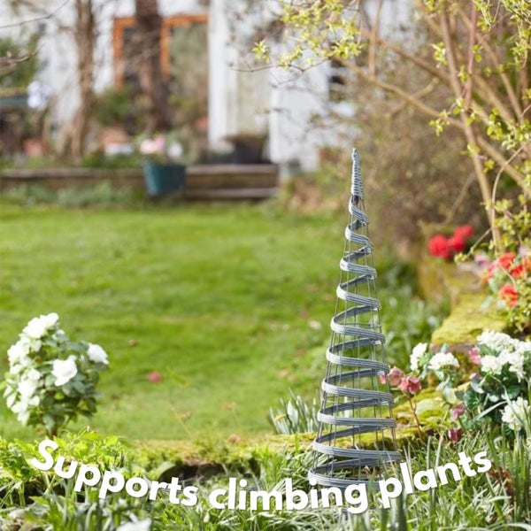 Slate grey garden obelisk support