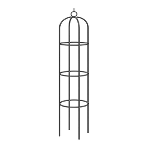 Tall metal garden obelisk for climbing plants and roses
