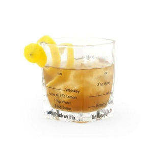 Cocktail making glass set with recipe booklet