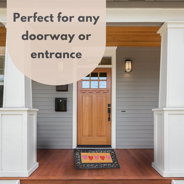 Durable natural fibre doormat for home entrances.