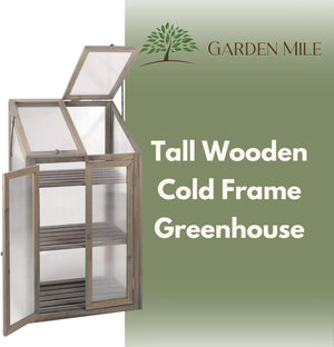Small outdoor cold frame for plants