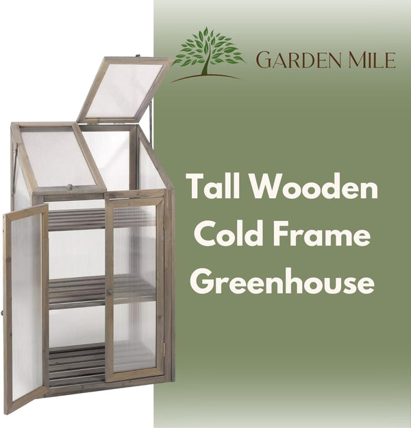 Small outdoor cold frame for plants