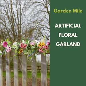 Decorative artificial flower garland for patio and balcony