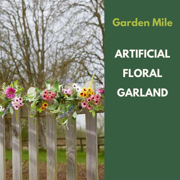 Decorative artificial flower garland for patio and balcony