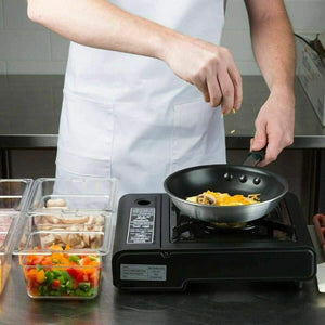 Gas powered camping stove for picnics