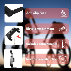 portable cycling air pump for emergencies